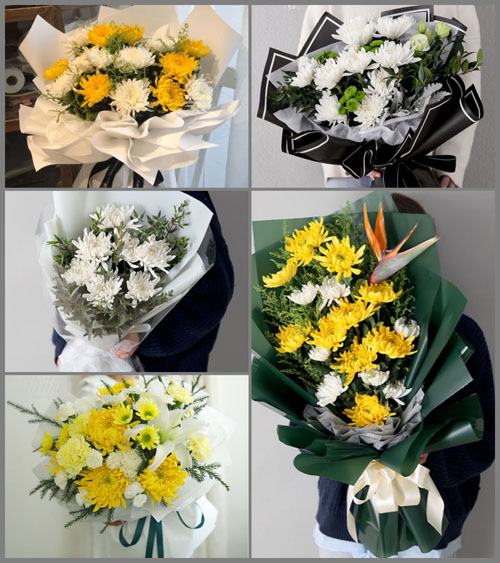 四川成都郫都区花园镇白事花束代送